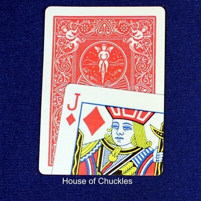 Jack of Diamonds Overlapping Red Back - Custom Printed Bicycle Gaff Playing Card