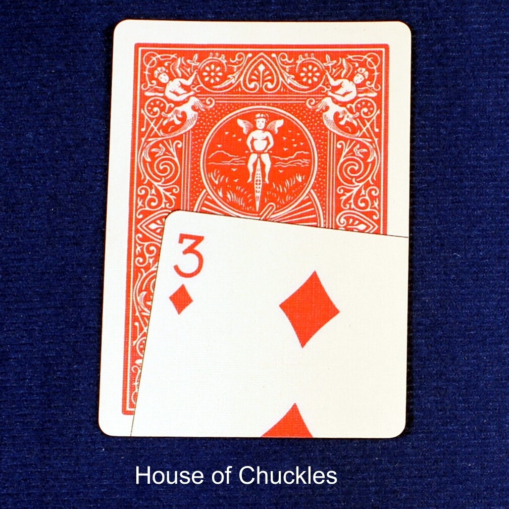 3 of Diamonds Overlapping Red Back - Custom Printed Bicycle Gaff Playing Card