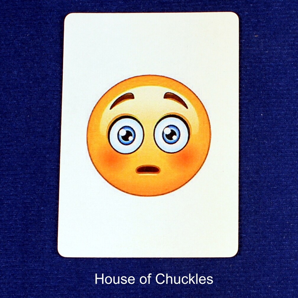 Shocked Emoji - Custom Printed Bicycle Gaff Playing Card