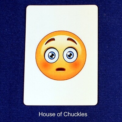 Shocked Emoji - Custom Printed Bicycle Gaff Playing Card