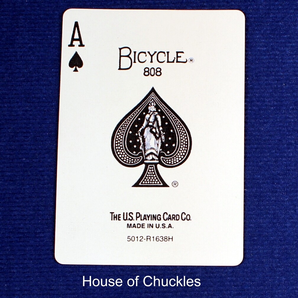Ace of Spades, Missing corner Pip - Custom Printed Bicycle Gaff Playing Card