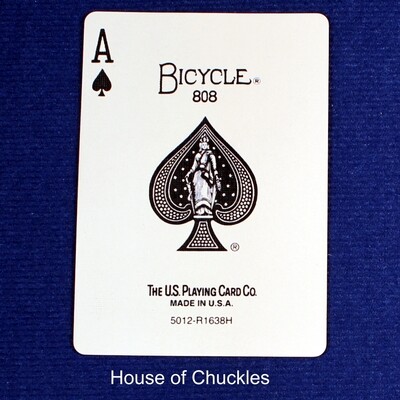 Ace of Spades, Missing corner Pip - Custom Printed Bicycle Gaff Playing Card