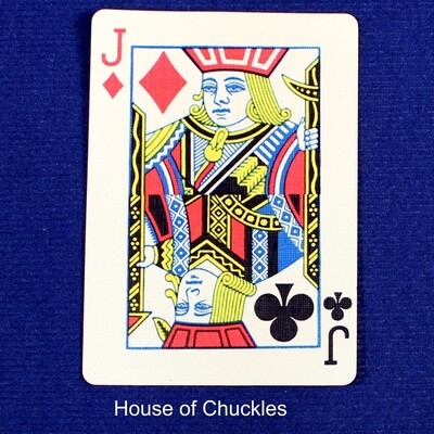 Jack of Diamonds / Jack of Clubs - Half &amp; Half Horizontal - Custom Printed Bicycle Gaff Playing Card