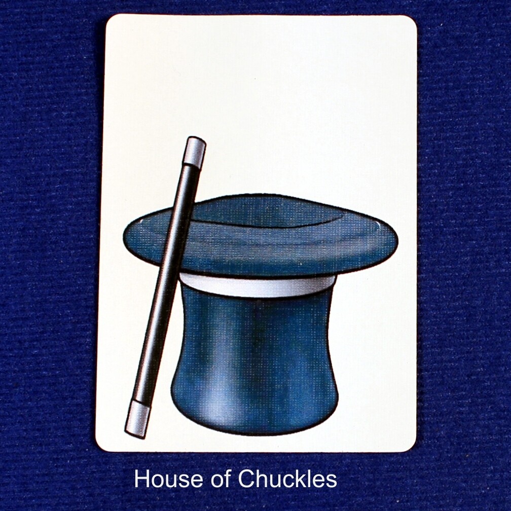 Top Hat n Wand - Custom Made Printed Bicycle Gaff Playing Card - Out To Lunch?&quot;