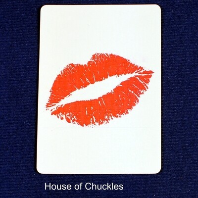 Kiss Lips - Custom Made Printed Bicycle Gaff Playing Card