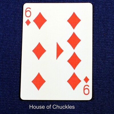 6 of Diamonds | 9 of Diamonds - Half n Half Vertical - Custom Printed Bicycle Gaff Playing Card