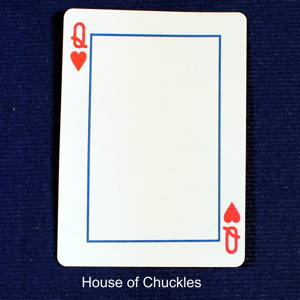 Queen of Hearts Frame - Custom Printed Bicycle Gaff Playing Card
