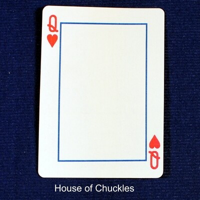 Queen of Hearts Frame - Custom Printed Bicycle Gaff Playing Card