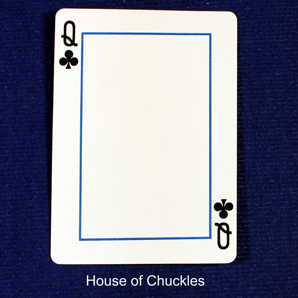 Queen of Clubs Frame - Custom Printed Bicycle Gaff Playing Card