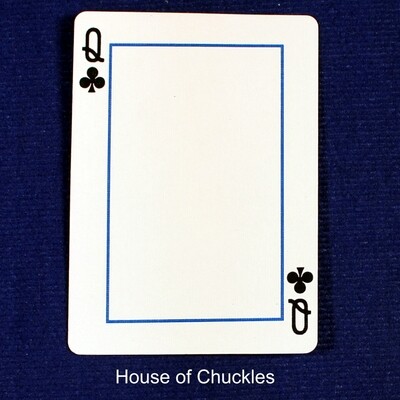 Queen of Clubs Frame - Custom Printed Bicycle Gaff Playing Card
