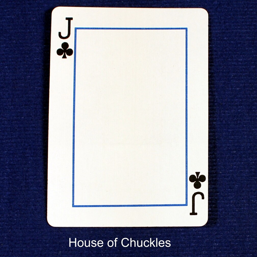 Jack of Clubs Frame - Custom Printed Bicycle Gaff Playing Card