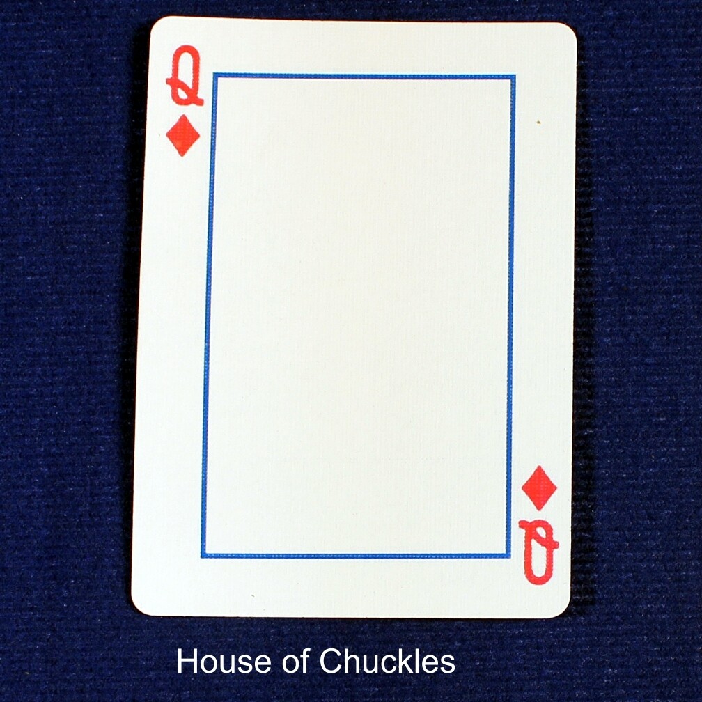 Queen of Diamonds Frame - Custom Printed Bicycle Gaff Playing Card