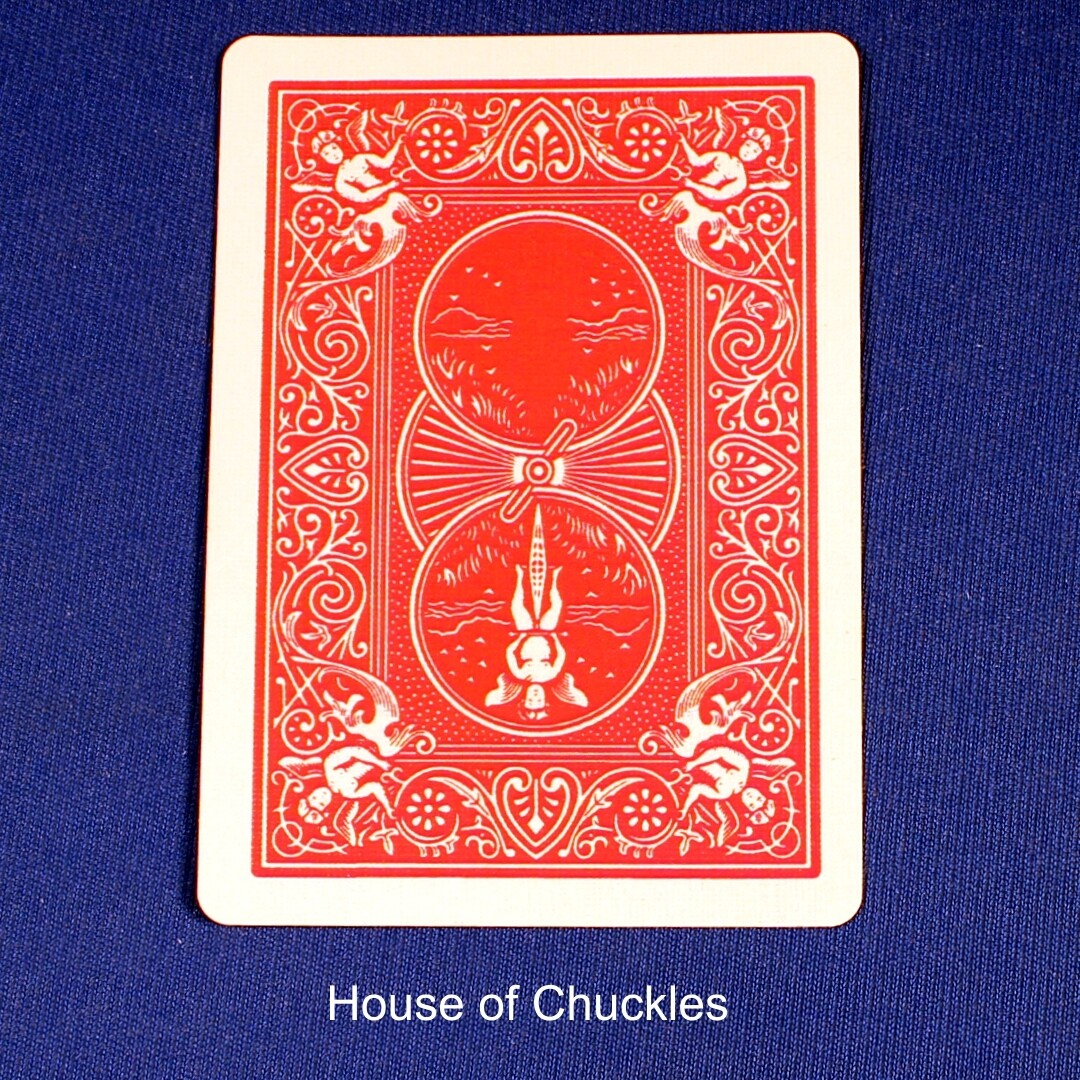 Missing Angel - Red - Custom Printed Bicycle Gaff Playing Card
