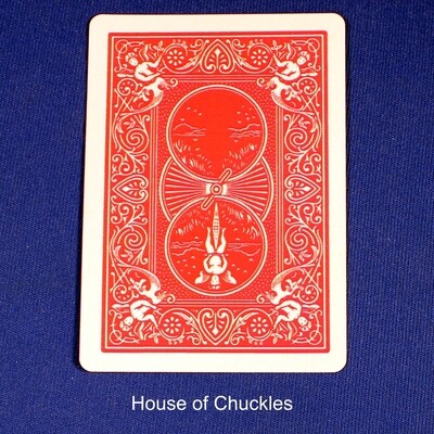 Missing Angel - Red - Custom Printed Bicycle Gaff Playing Card