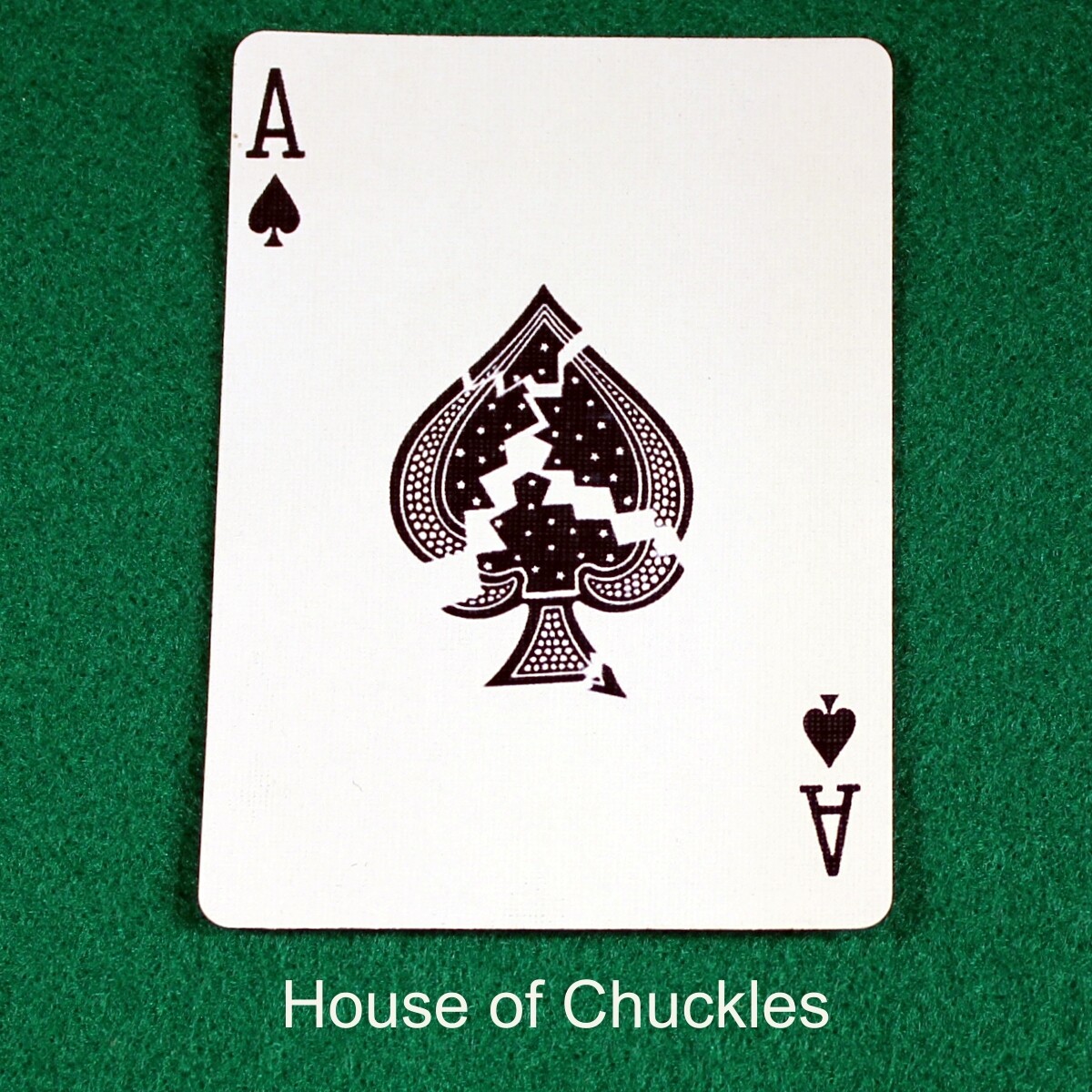 Ace of Spades - Broken Club - Custom Printed Bicycle Gaff Playing Card