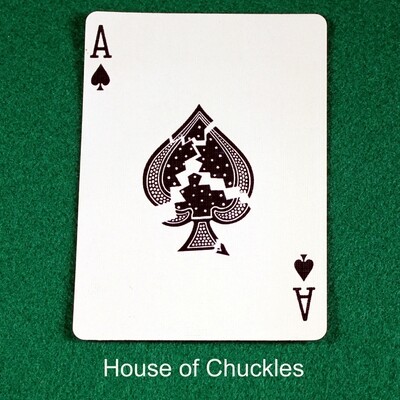 Ace of Spades - Broken Club - Custom Printed Bicycle Gaff Playing Card