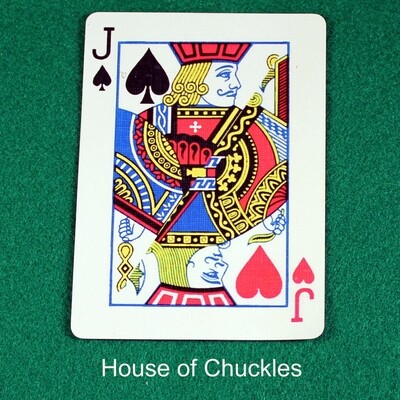 Jack of Spades / Hearts - Half &amp; Half Diagonal - Custom Printed Bicycle Gaff Playing Card