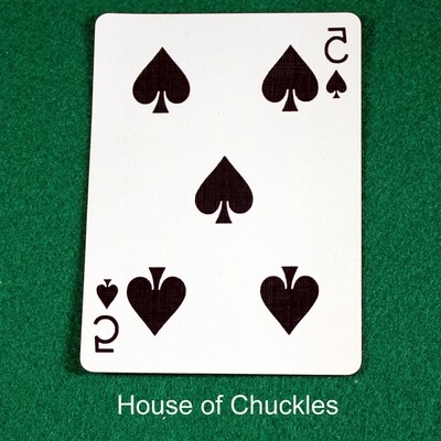 5 of Spades - Mirror Image - Custom Printed Bicycle Gaff Playing Card
