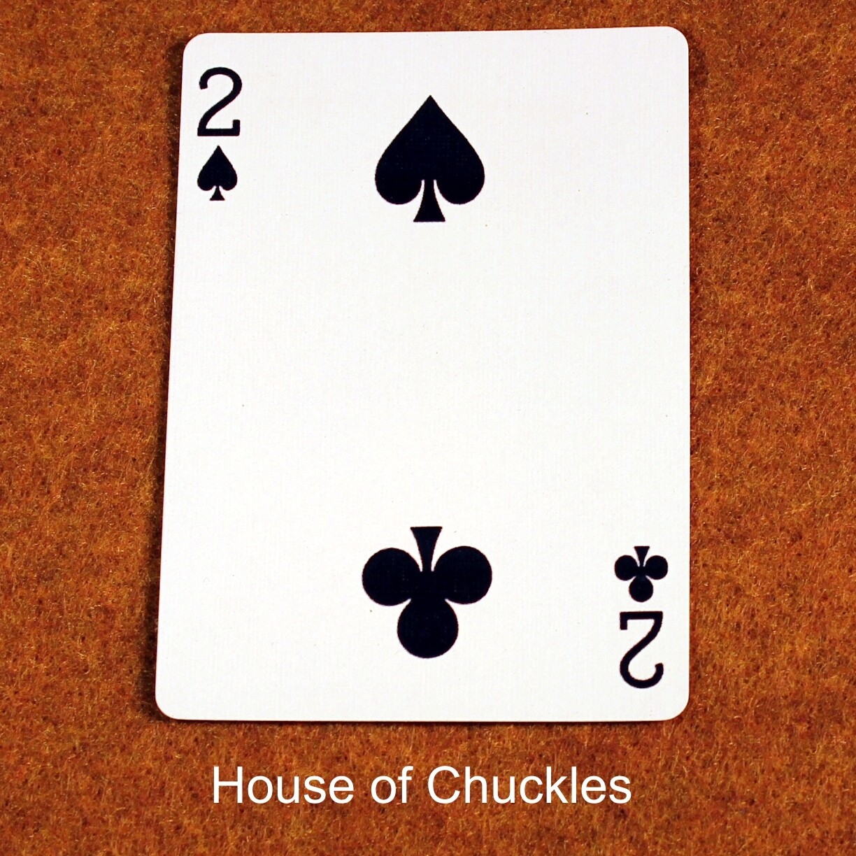 2 of Spades / Clubs - Half &amp; Half Diagonal or Horizontal - Bicycle, Custom Printed Gaff Playing Card