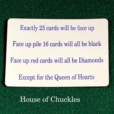 Shuffle Board Card - Custom Printed Bicycle Gaff Playing Card