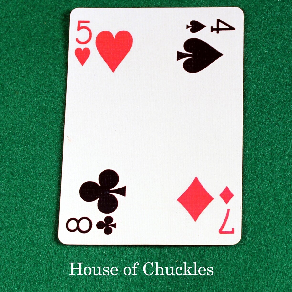 Four Corner Pip Card - Bicycle, Custom Printed Gaff Playing Card