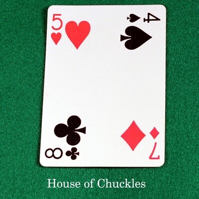 Four Corner Pip Card - Bicycle, Custom Printed Gaff Playing Card