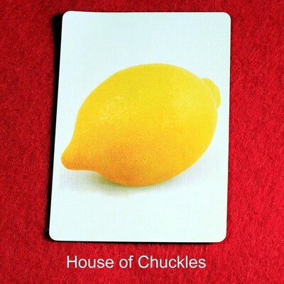 Lemon - Picture - Bicycle, Custom Printed Gaff Playing Card