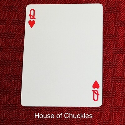 Queen of Hearts - Corner Index Pips Only - Custom Made Printed Bicycle Gaff Playing Card