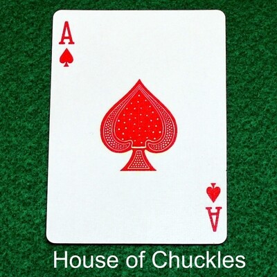 Red Ace of Spades - Reverse Color - Custom Printed Bicycle Gaff Playing Card