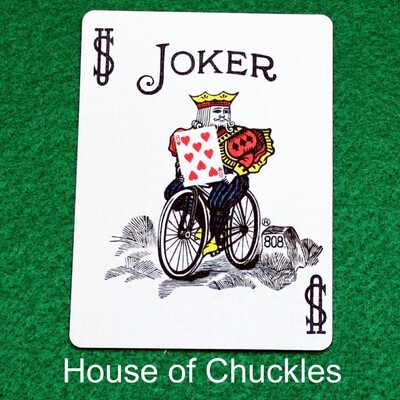 Color Joker Reveals 8 of Hearts - Custom Printed Bicycle Gaff Playing Card