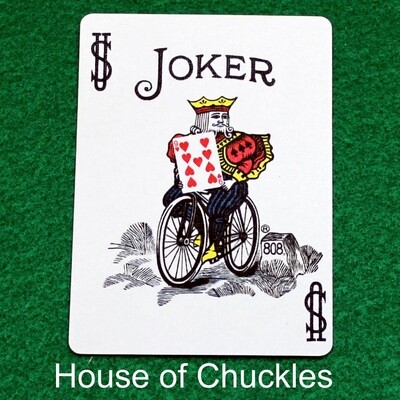 Color Joker Reveals 9 of Hearts - Custom Printed Bicycle Gaff Playing Card