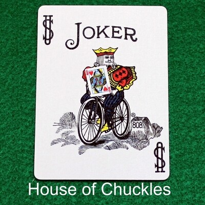 Color Joker Reveals Queen of Hearts - Custom Printed Bicycle Gaff Playing Card