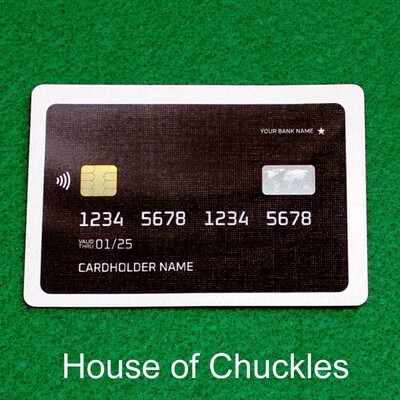 Credit Card with Boarder - Custom Printed Bicycle Gaff Playing Card