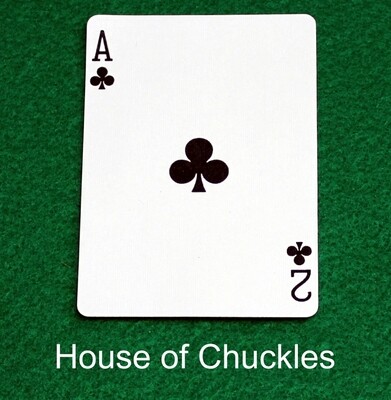 Ace of Clubs / 2 of Clubs - Mis-Indexed - Custom Printed Bicycle Gaff Playing Card
