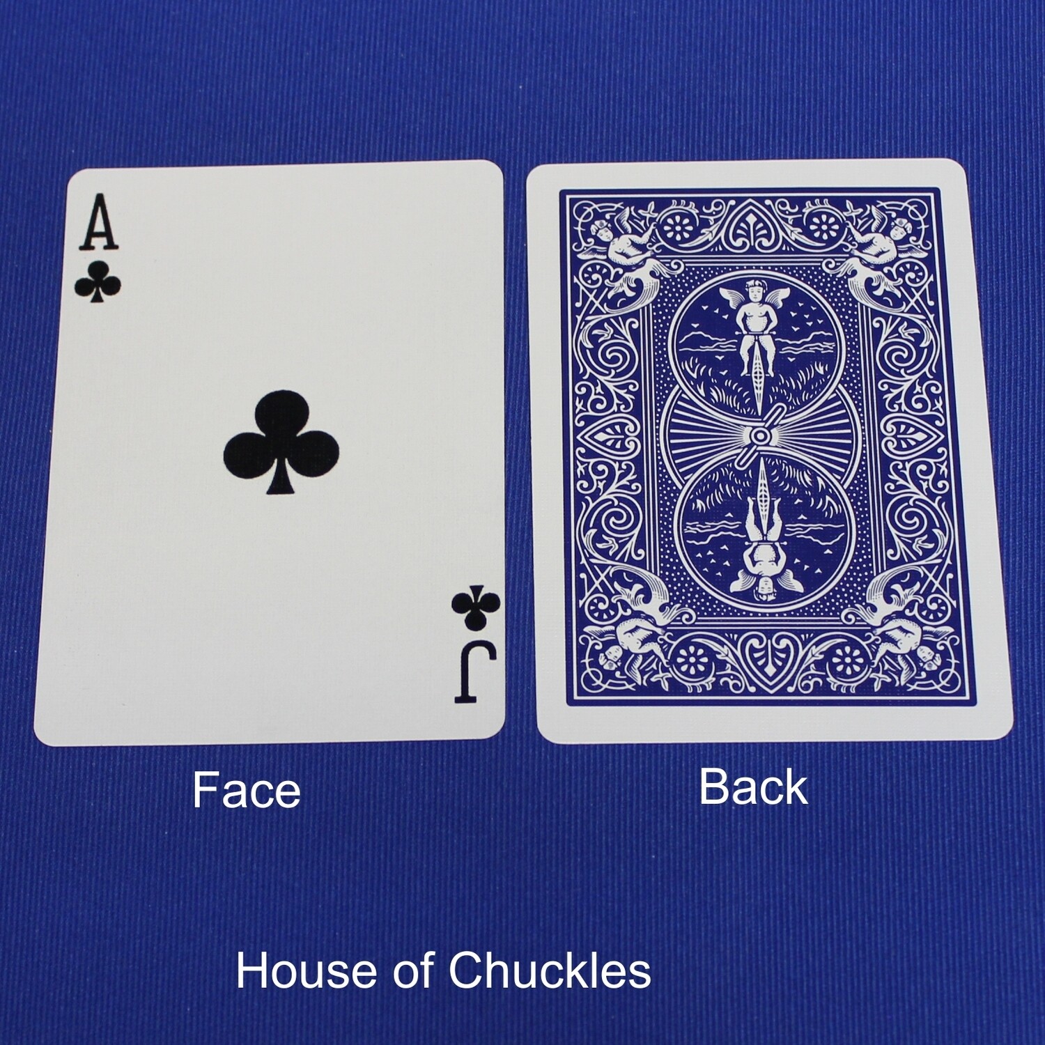 Ace of Clubs / Jack of Clubs - Mis-Indexed - Bicycle, Custom Printed Gaff Playing Card, Back Option: Blue