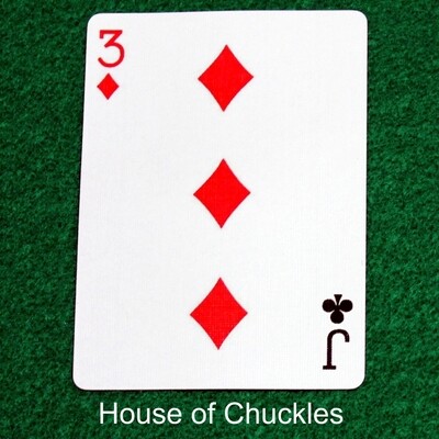 3 of Diamonds / Jack of Clubs - Mis-Indexed - Custom Printed Bicycle Gaff Playing Card