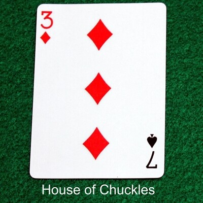 3 of Diamonds / 7 of Spades - Mis-Indexed - Custom Printed Bicycle Gaff Playing Card