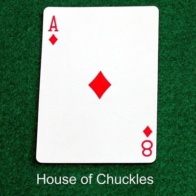Ace of Diamonds / 8 of Diamonds - Mis-Indexed - Custom Printed Bicycle Gaff Playing Card