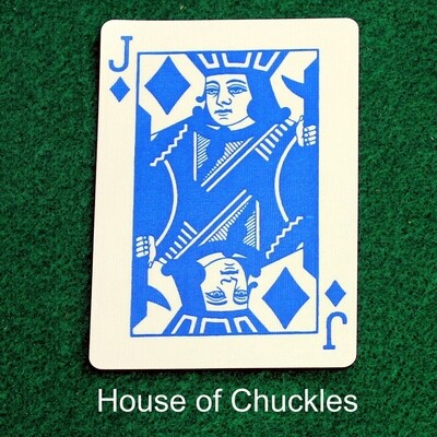Jack of Diamonds Blue - Custom Printed Bicycle Gaff Playing Card