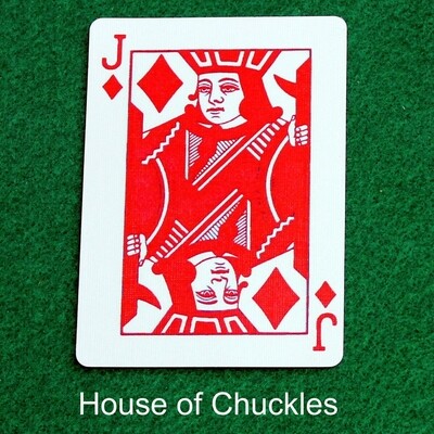 Jack of Diamonds Red - Custom Printed Bicycle Gaff Playing Card