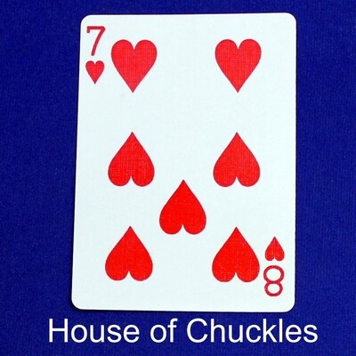 7 of Hearts / 8 of Hearts - Mis-Indexed - Custom Printed Bicycle Gaff Playing Card