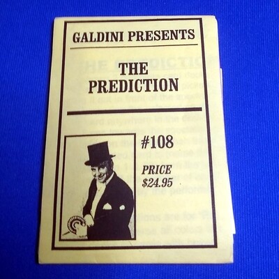 Galdini Presents The Prediction, Bicycle Gaff Card - Copyright 2001