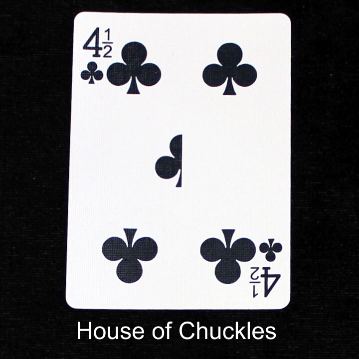 4 1/2 Clubs - Bicycle, Custom Printed Gaff Playing Card