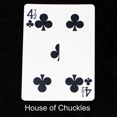 4 1/2 Clubs - Bicycle, Custom Printed Gaff Playing Card