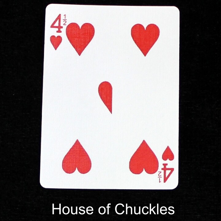 4 1/2 Hearts - Bicycle, Custom Printed Gaff Playing Card