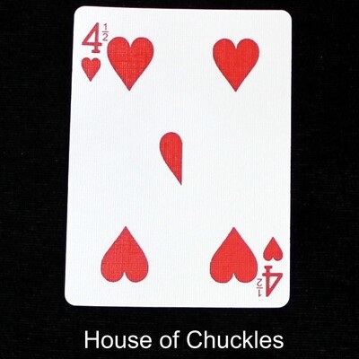 4 1/2 Hearts - Bicycle, Custom Printed Gaff Playing Card