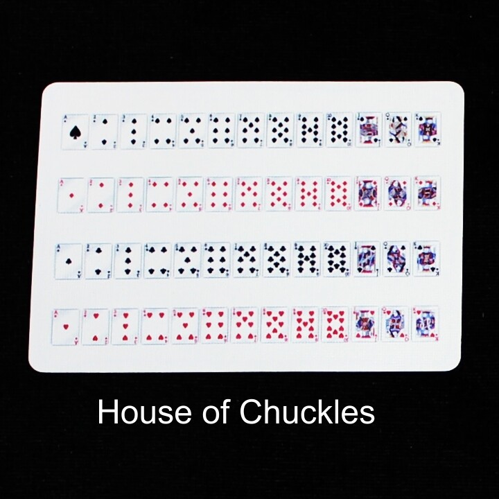 52 on 1 Landscape #2 - Bicycle, Custom Printed Gaff Playing Card - RED