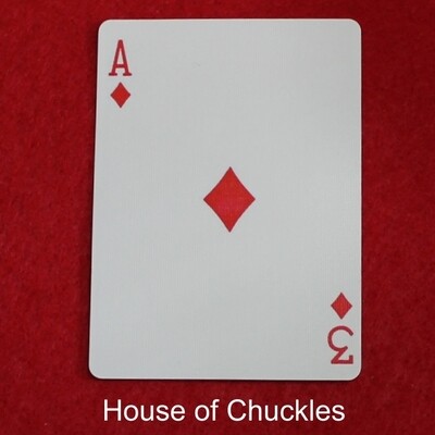 Ace of Diamonds / 3 of Diamonds - Mis-Indexed - Custom Printed Bicycle Gaff Playing Card
