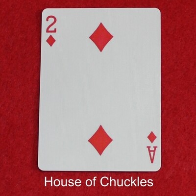 2 of Diamonds / Ace of Diamonds - Mis-Indexed - Custom Printed Bicycle Gaff Playing Card