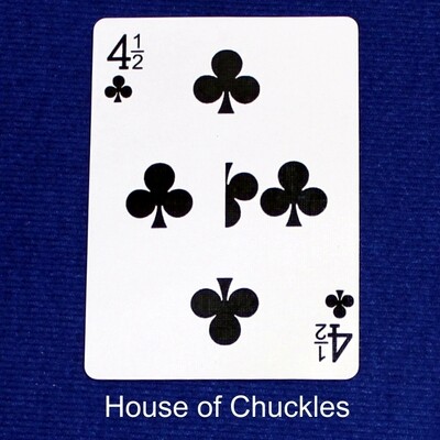 4 1/2 Clubs #2 - Bicycle, Custom Printed Gaff Playing Card